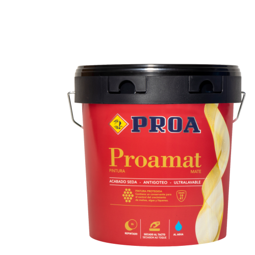 Pintura plástica antimoho. Ultra mate. PROAMAT.  blanco mate